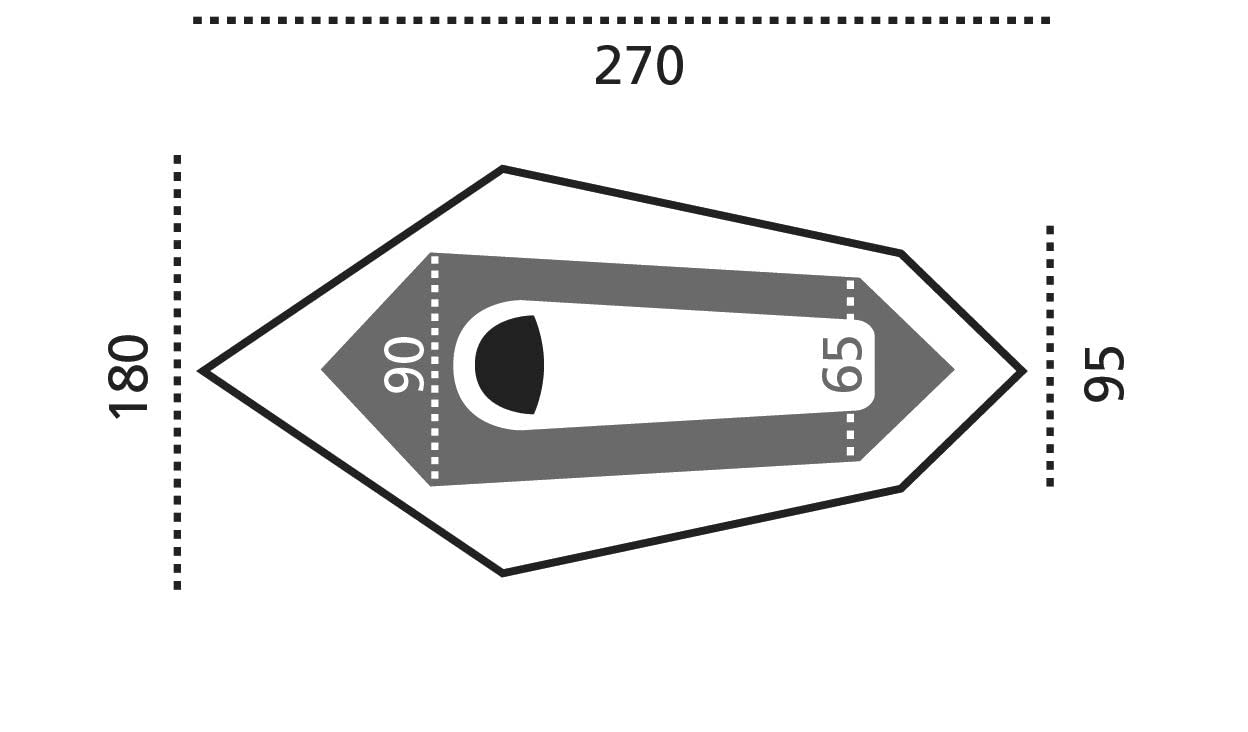Grand Canyon Richmond 1 - Tienda de túnel para 1 Persona, Ultraligera, Impermeable, tamaño pequeño, Tienda para Trekking, Camping, Exterior | Capulet Olive (Verde)