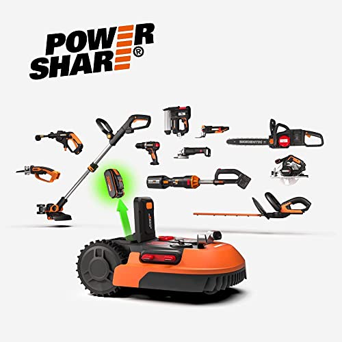 WORX Robot cortacésped Landroid M500 Plus 20V Máx. | WR165E | Superficie de hasta 500m2 | Pendientes de hasta el 35% | Navegación Inteligente |Cut to Edge 2,6 cm del Borde