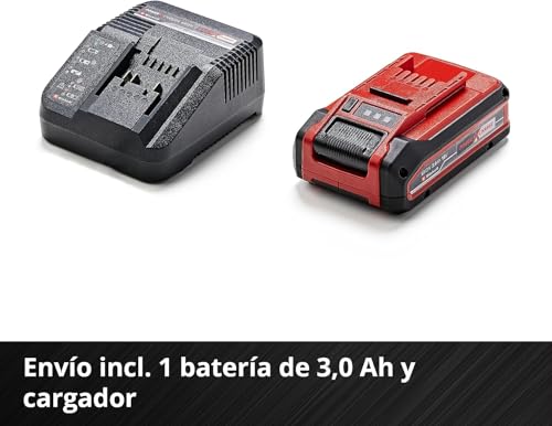 Einhell Cortacésped a batería GE-CM 18/30 Li Kit Power X-Change (18 V, 30 cm ancho de corte, hasta 150 m², Brushless, 25L bolsa recolectora, 30-70 mm altura de corte, con 3,0 Ah batería y cargador)