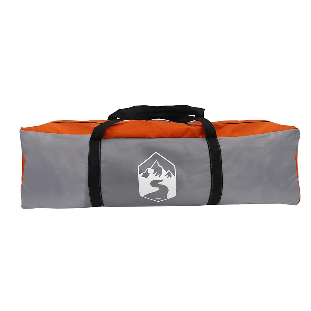 vidaXL Tienda de campaña Familiar túnel 8 Personas Impermeable Gris