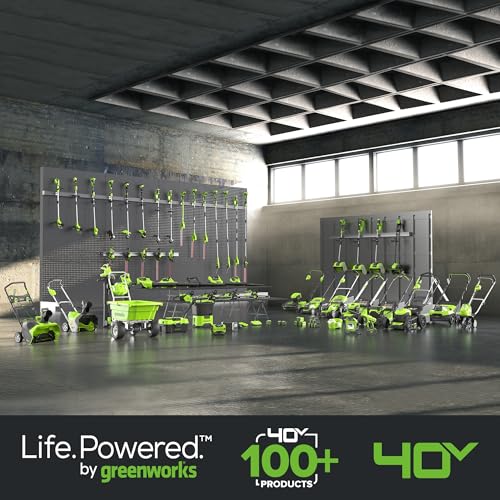 Greenworks G40LM35K2X Cortacésped de Batería para Céspedes de Hasta 400 m², Ancho de Corte 35 cm, Bolsa de 40L MÁS Dos Baterías de 40V 2Ah y Un Cargador, Garantía de 3 Años