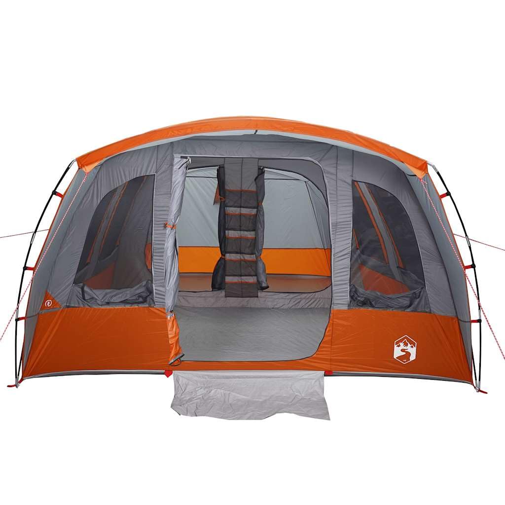 vidaXL Tienda de campaña Familiar túnel 8 Personas Impermeable Gris