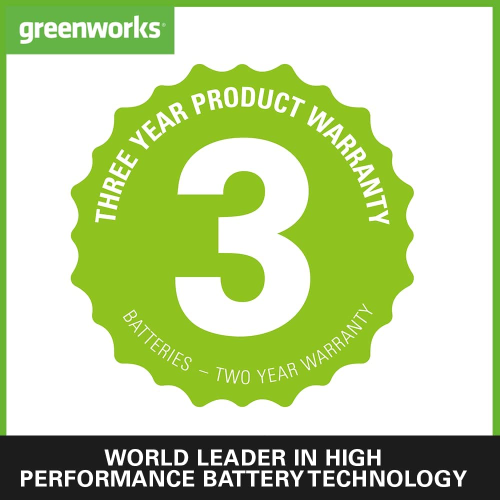 Greenworks Cortacésped de batería GD24LM33K2 (Li-Ion 24V 33cm ancho corte hasta 280m² 30L recogedor de hierba 5 veces ajuste altura corte central 25-75mm Incluye batería de 2Ah y cargador)