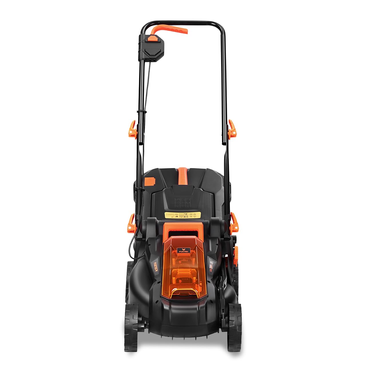 FUXTEC Cortacésped de batería FX-E1RM20 40Volt (2x20V) Set con 2 baterías y Cargador - 33cm de Ancho de Corte / 35L de Bolsa de Recogida de Hierba