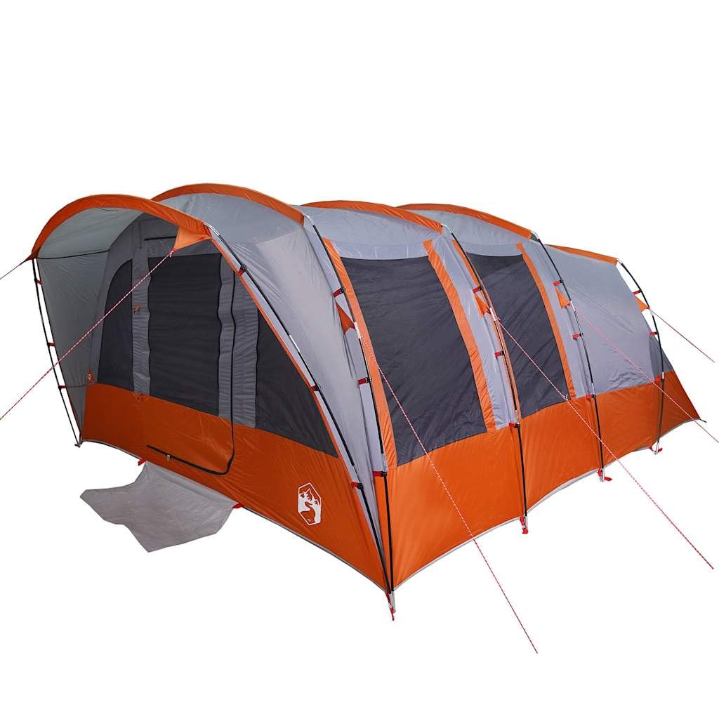 vidaXL Tienda de campaña Familiar túnel 8 Personas Impermeable Gris