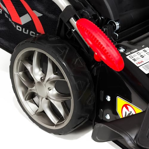 NAX POWER PRODUCTS 1000S motor Briggs & Stratton serie 450E 125 cm3 ancho de corte 42 cm cesta 45l sistema de lavado de la carcasa cortacésped a gasolina con tracción