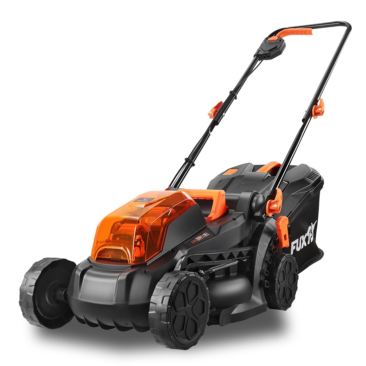 FUXTEC Cortacésped de batería FX-E1RM20 40Volt (2x20V) Set con 2 baterías y Cargador - 33cm de Ancho de Corte / 35L de Bolsa de Recogida de Hierba