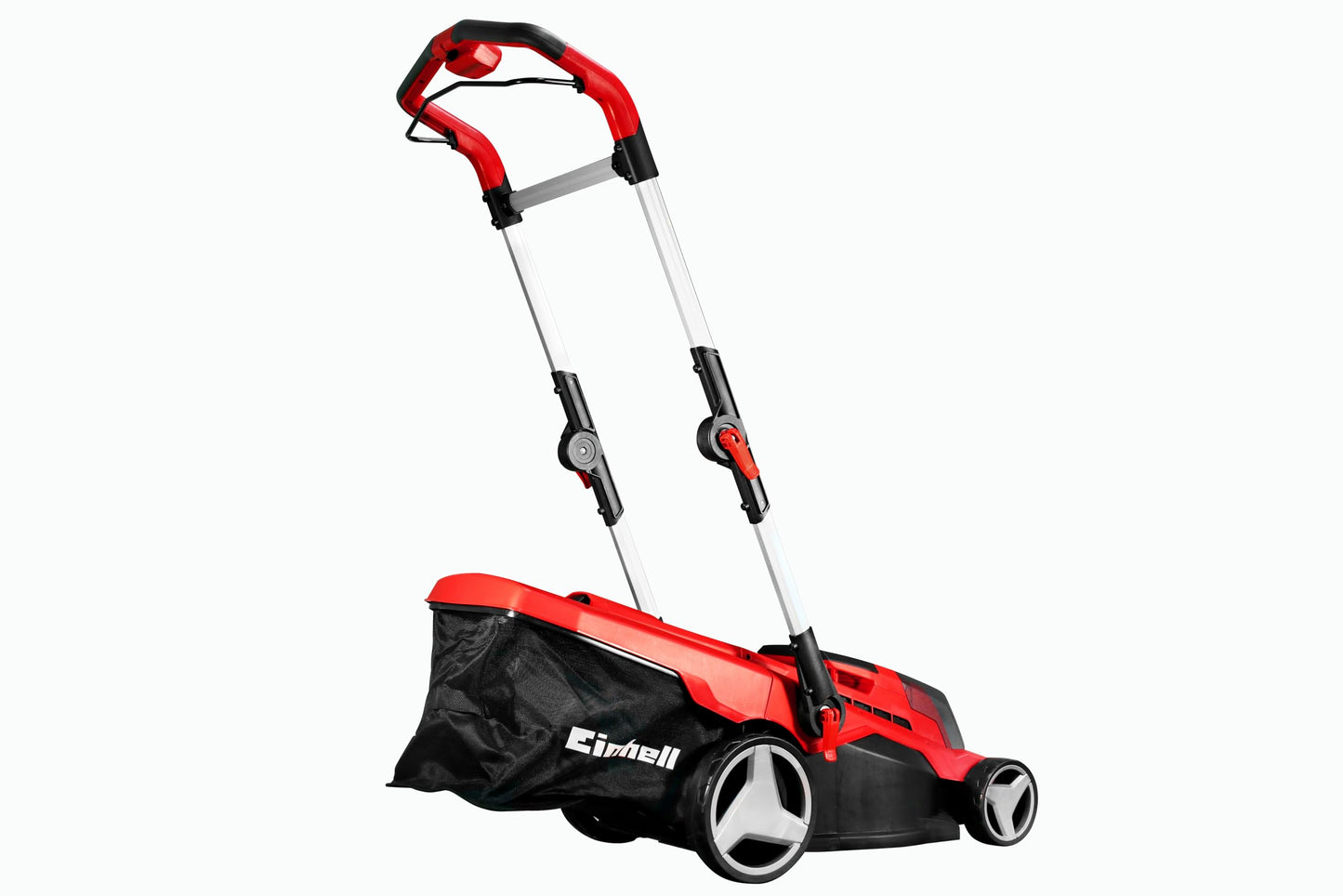 Einhell Cortacésped a batería - GE-CM 36/37 Li-Solo Power X-Change. iones de litio, ajuste de altura de corte central de 6 niveles 25-75 mm, cesta de recogida de hierba de 45 l. Sin batería y cargador