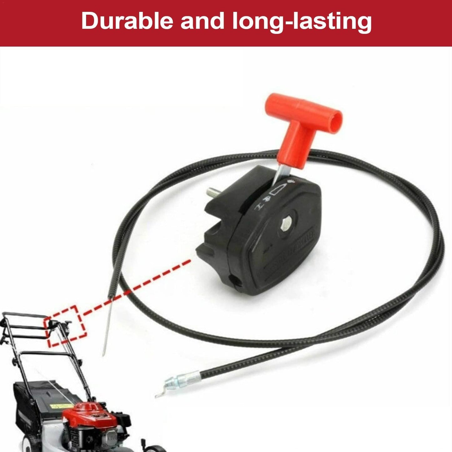Throttle Cable for Lawn Mowers, Control Cable Replacement, Ergonomic Mower Cable, Mower Throttle Cable, Replacement Throttle Cable, Lawn Mower Cable Parts, Mower Control Cable