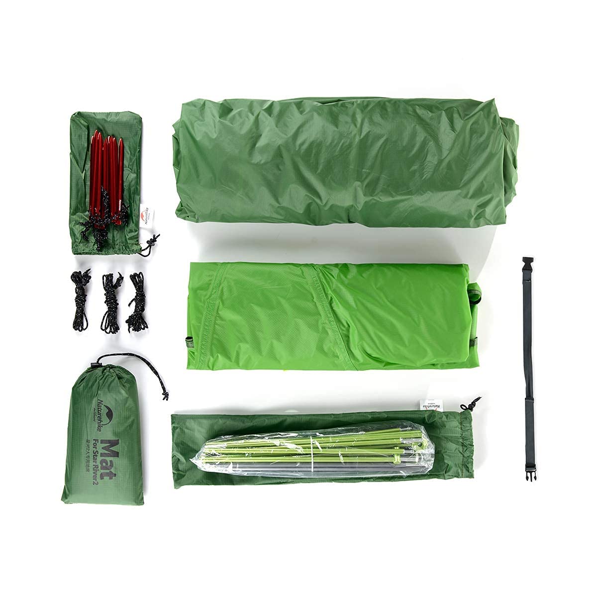 Naturehike Star-River Tienda de Campaña 20D Silicona Tela Ultraligero 2 Persona 4 Estaciones(20D Verde)