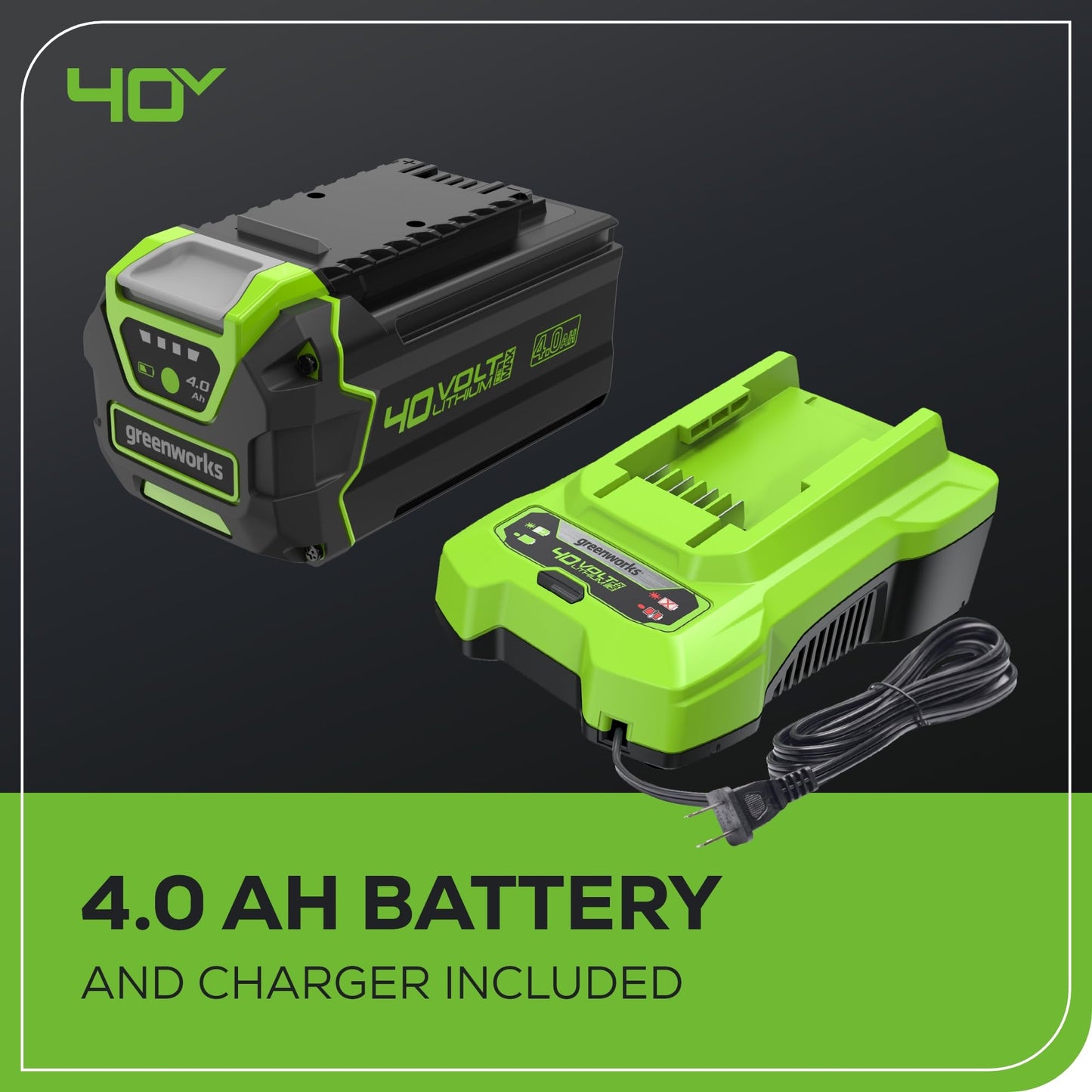 Greenworks 17-Inch 40V Cordless Lawn Mower, Battery Not Included MO40B01
