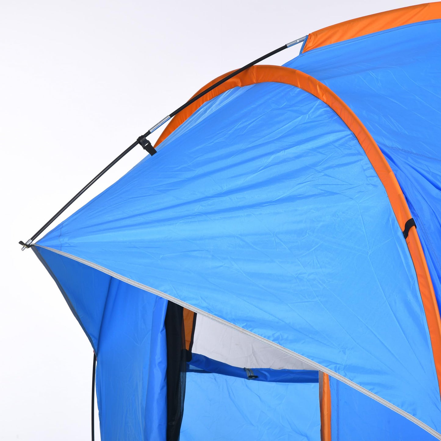 Outsunny 5-6 Personas Familia Hatchback Coche Tienda de campaña SUV con 3 Puertas y Ventana de Malla, para Trekking, Camping y Senderismo, Azul y Naranja