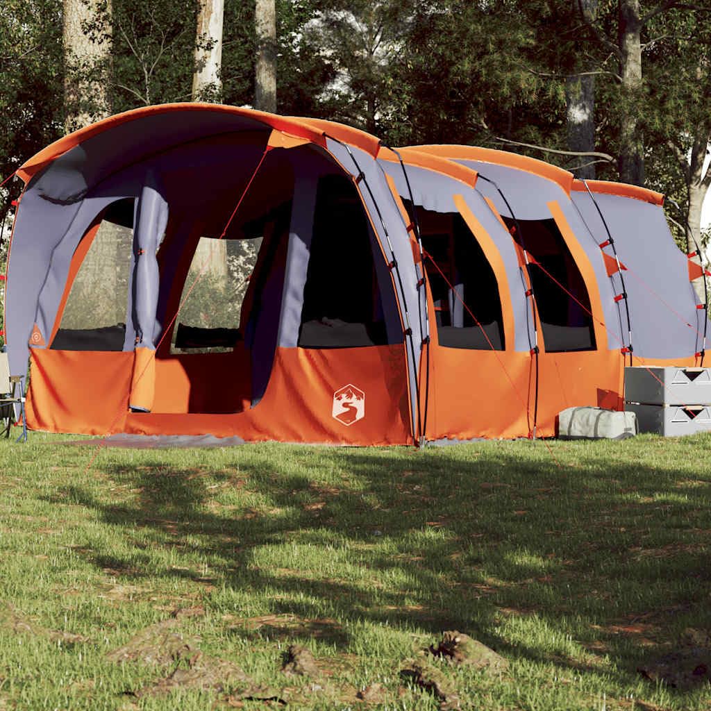 vidaXL Tienda de campaña Familiar túnel 8 Personas Impermeable Gris