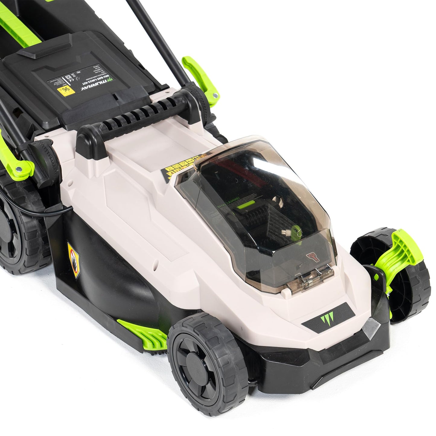Murray Cortacésped Inalámbrico 20V Li-Ion con Motor de Inducción 2900/min MU-BAT-LM33-KIT – Ancho de Corte de 33 cm, Recogedor de Césped de 32L – 5 Niveles – Mulching, Trasera, Recogedor