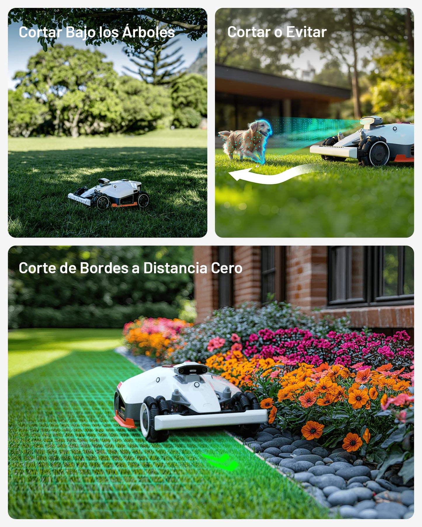 MAMMOTION LUBA 2 AWD 3000X Robot Cortacésped Perimetral sin Cables, Recomendado 3000m², MAX. 3600m², Auto Mapping UltraSense AI Vision, 80% Pendiente, 25-70mm Altura de Corte