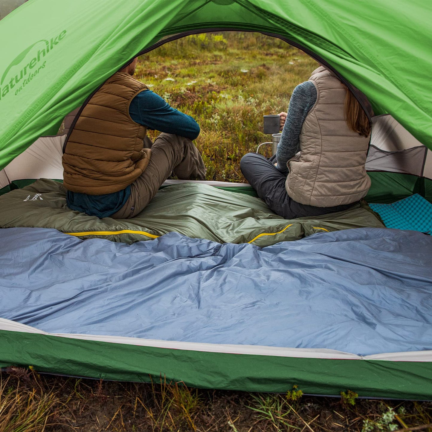 Naturehike Star-River Tienda de Campaña 20D Silicona Tela Ultraligero 2 Persona 4 Estaciones(20D Verde)
