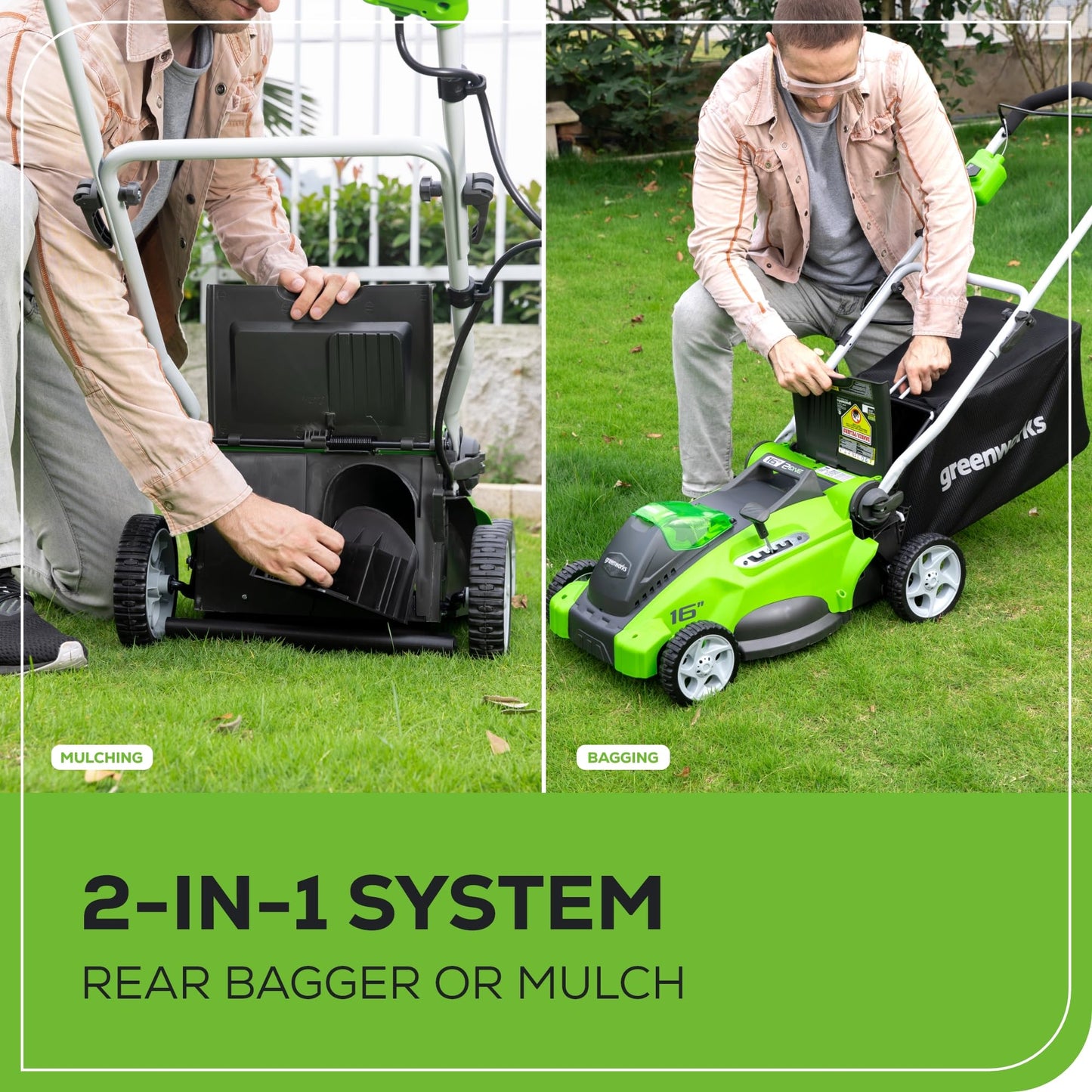 Greenworks 17-Inch 40V Cordless Lawn Mower, Battery Not Included MO40B01