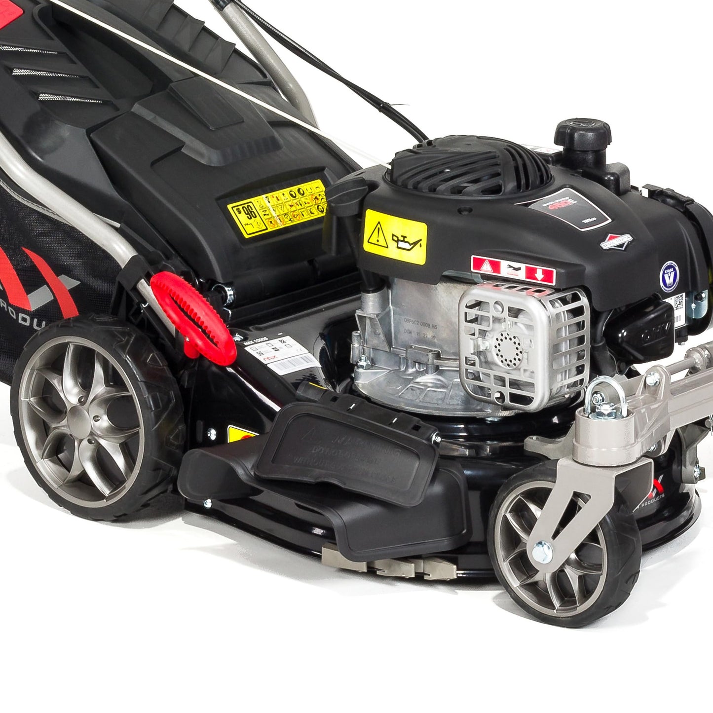 NAX POWER PRODUCTS 1000S motor Briggs & Stratton serie 450E 125 cm3 ancho de corte 42 cm cesta 45l sistema de lavado de la carcasa cortacésped a gasolina con tracción
