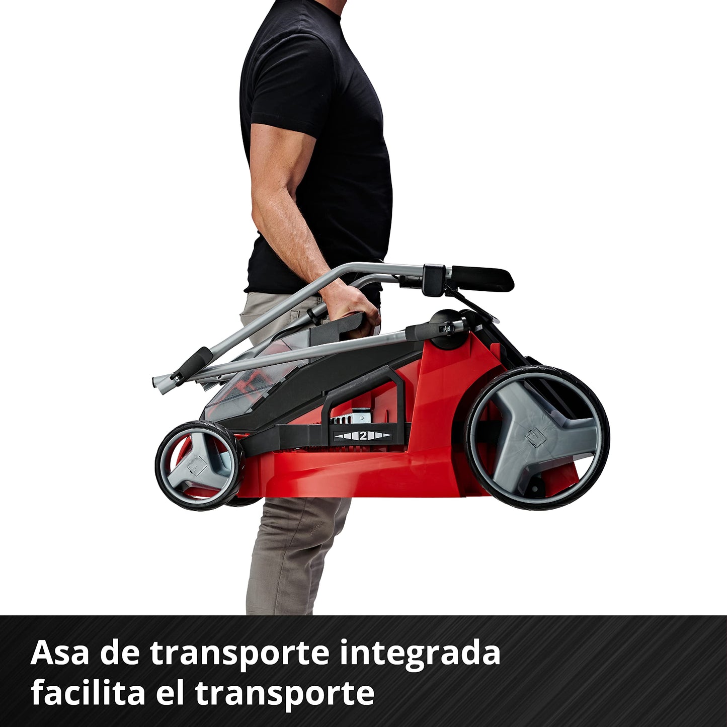 Einhell Cortacésped GE-CM 43 Li M Kit Power X-Change (36V, 43 cm ancho de corte, hasta 600 m², Brushless, función de mulching, 63L bolsa recolectora, con 2x 4,0 Ah baterías y 2x cargadores)