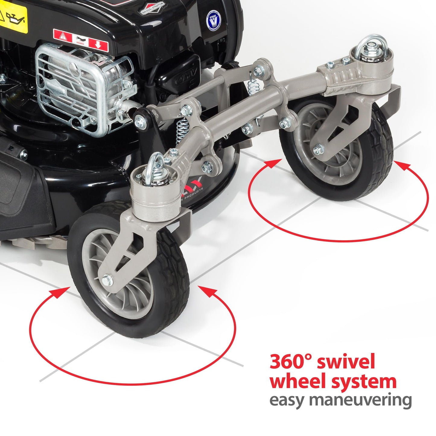 NAX POWER PRODUCTS 1000S motor Briggs & Stratton serie 450E 125 cm3 ancho de corte 42 cm cesta 45l sistema de lavado de la carcasa cortacésped a gasolina con tracción