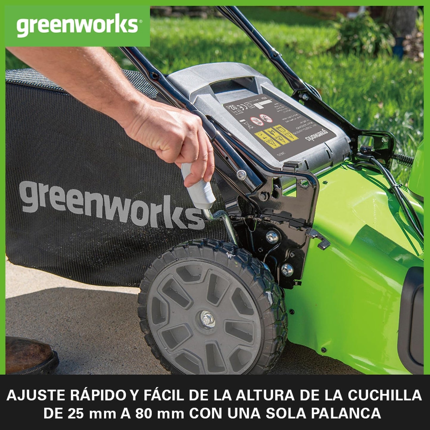 Greenworks 48V (2x24V) Cortacésped de Batería Autopropulsada, Ancho de Corte 46 cm, Bolsa de 55L MÁS Dos Baterías de 4Ah y Cargador Doble GD24X2LM46SPK4X