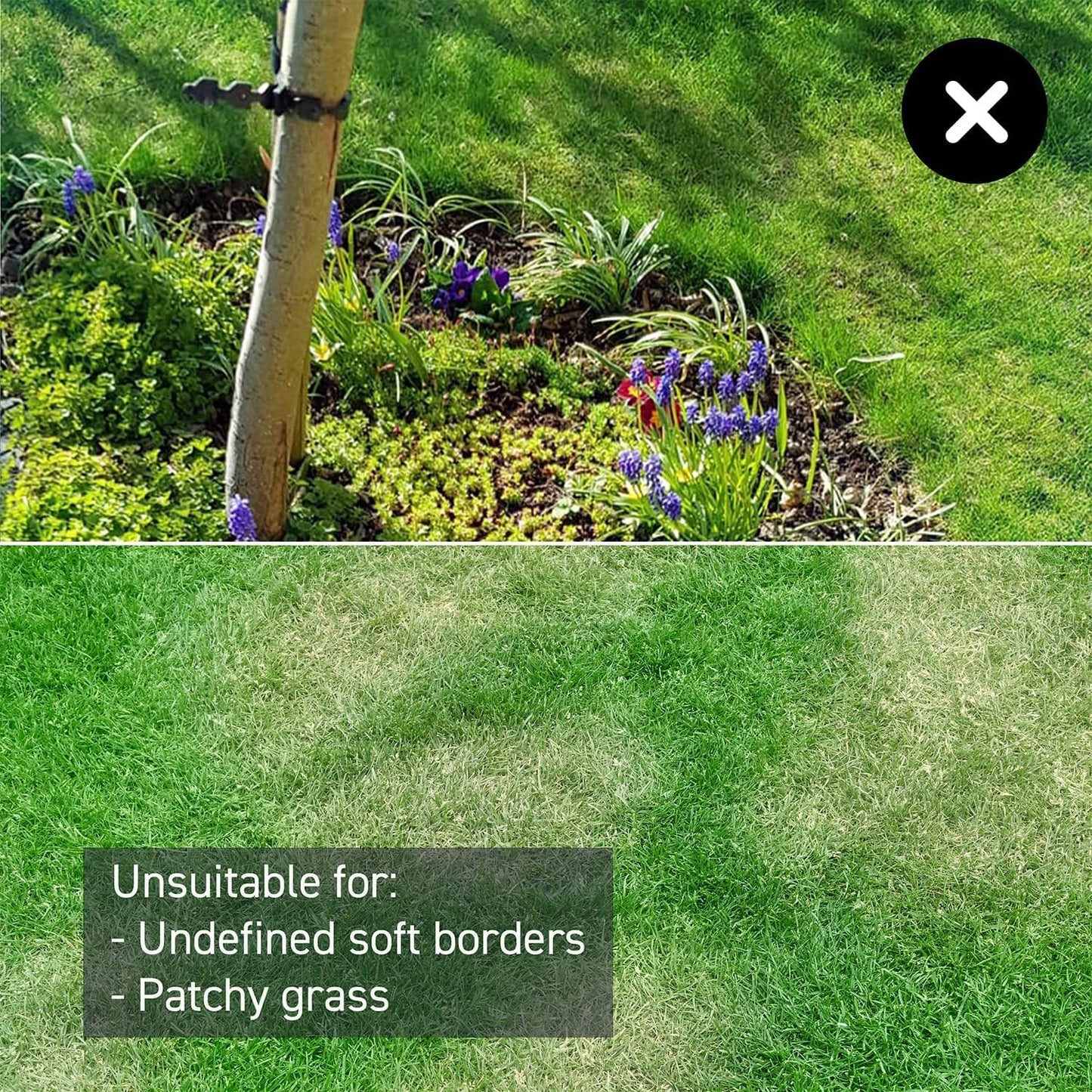 LawnMaster VBRM16 OcuMow™ Robots cortacéspedes eléctrico para Jardines de 100 m² Corte 20-60 mm,Pendiente de 35% con batería de Iones de Litio MX 24V 4.0Ah y Cargador rápido