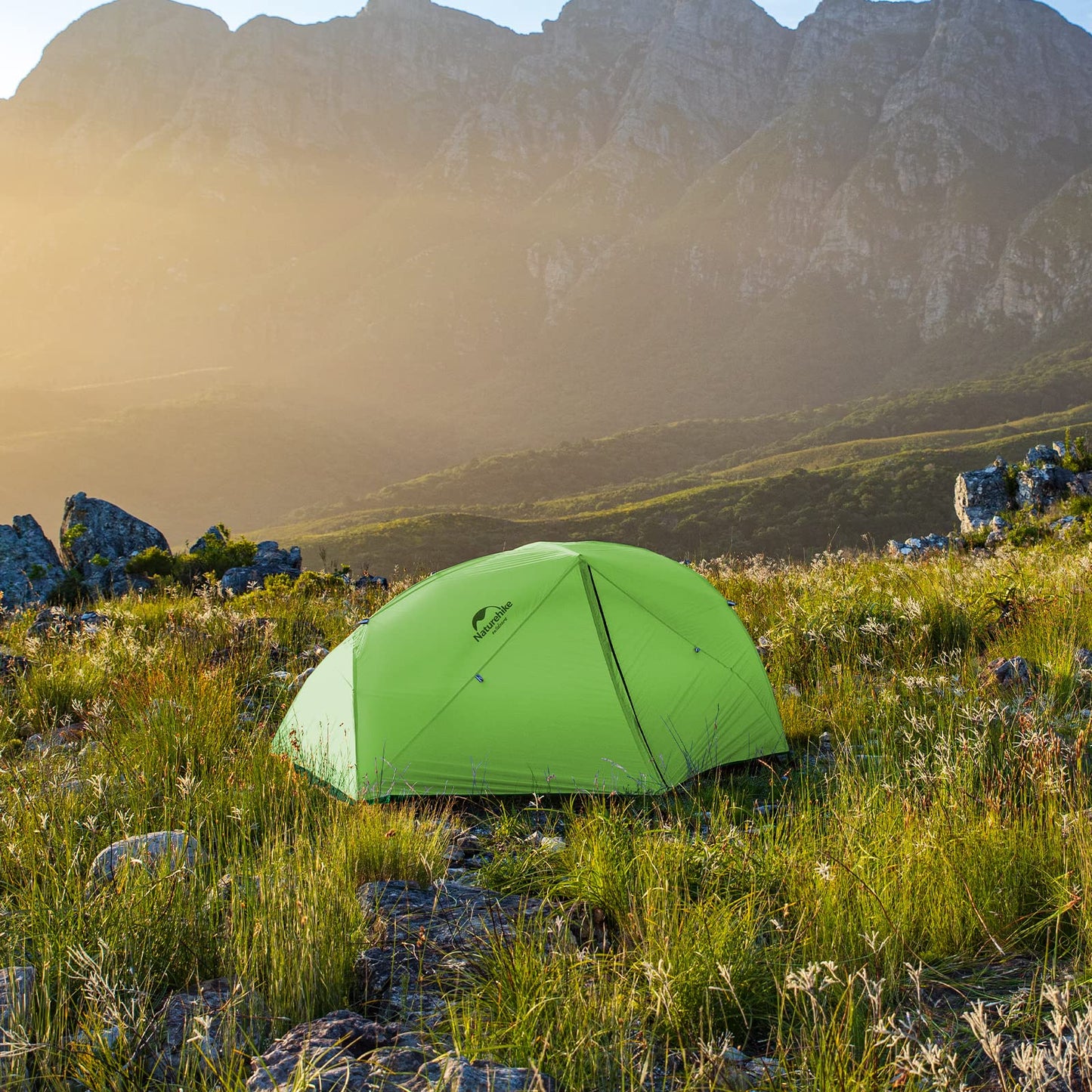 Naturehike Star-River Tienda de Campaña 20D Silicona Tela Ultraligero 2 Persona 4 Estaciones(20D Verde)