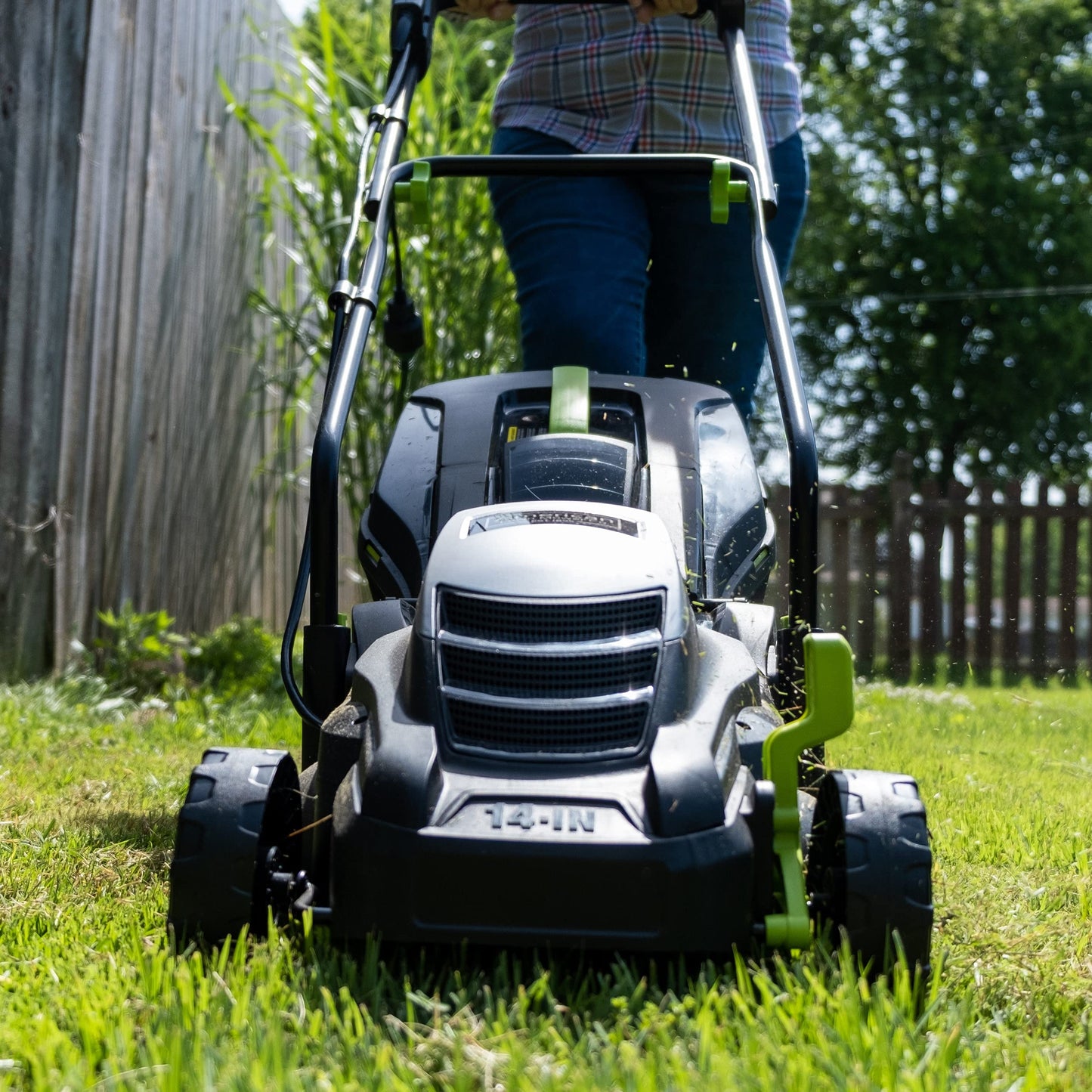 American Lawn Mower Company 50514 Cortacésped eléctrico con cable de 14 pulgadas, 11 amperios, color negro