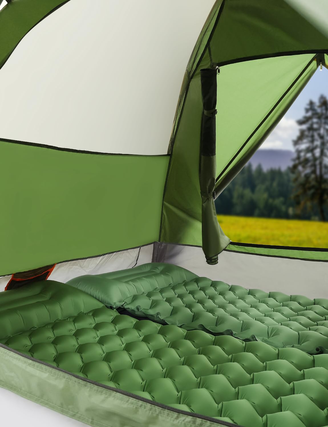 Gysrevi Tienda de Campaña 2-3 Personas, Tienda Pop Up Portátil, Tienda Instantánea con 2 en 1 Doble Capa, Anti Impermeable Viento, para Camping, Familiar, Senderismo, Mochileros