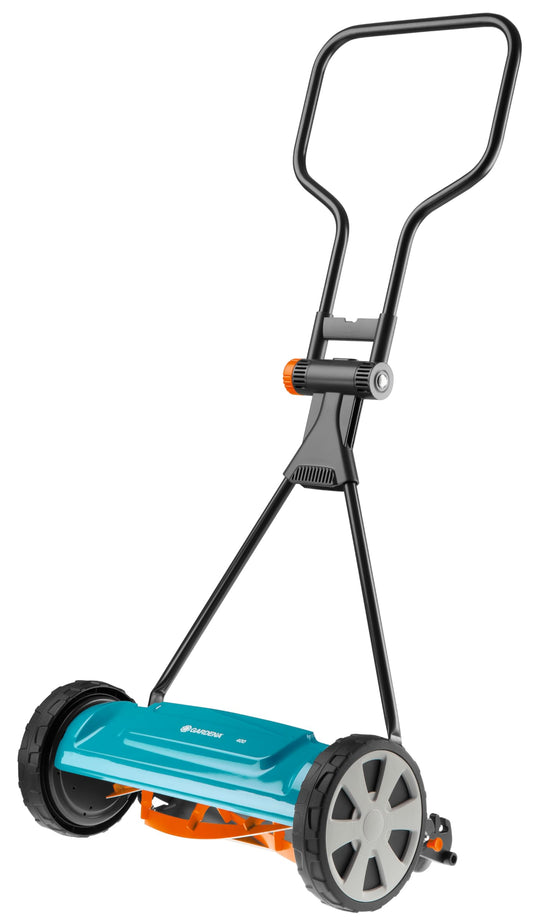 GARDENA Cortacésped helicoidal 400 Classic, cortacésped manual con un ancho de trabajo de 40 cm para una superficie de césped de hasta 200 m², cilindro de corte de acero de gran calidad
