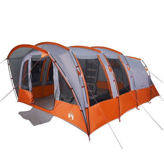 vidaXL Tienda de campaña Familiar túnel 8 Personas Impermeable Gris