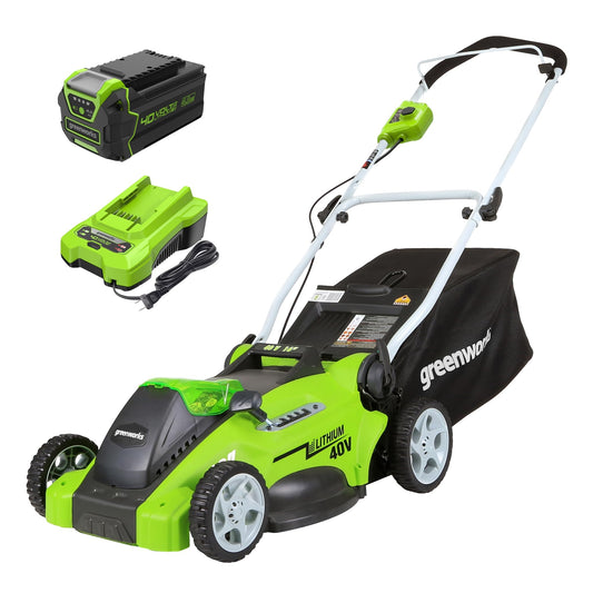 Greenworks 17-Inch 40V Cordless Lawn Mower, Battery Not Included MO40B01