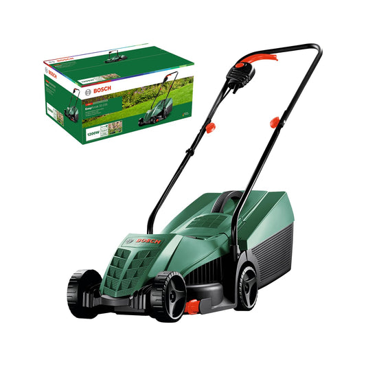 Bosch cortacésped con Cable EasyRotak 32-235 (1200 W de Potencia del Motor, Ancho de Corte: 32 cm, Cesta colectora de 31 litros, Adecuado para Jardines pequeños)
