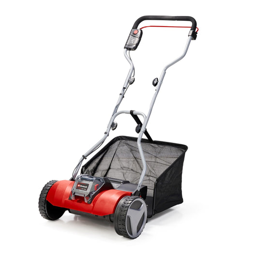 Einhell Cortacésped a batería - GE-HM 18/38 Li Solo PXC. Iones de litio, husillo de cortacésped montado sobre cojinetes de bolas con 5 cuchillas de acero. Suministrado sin batería ni cargador