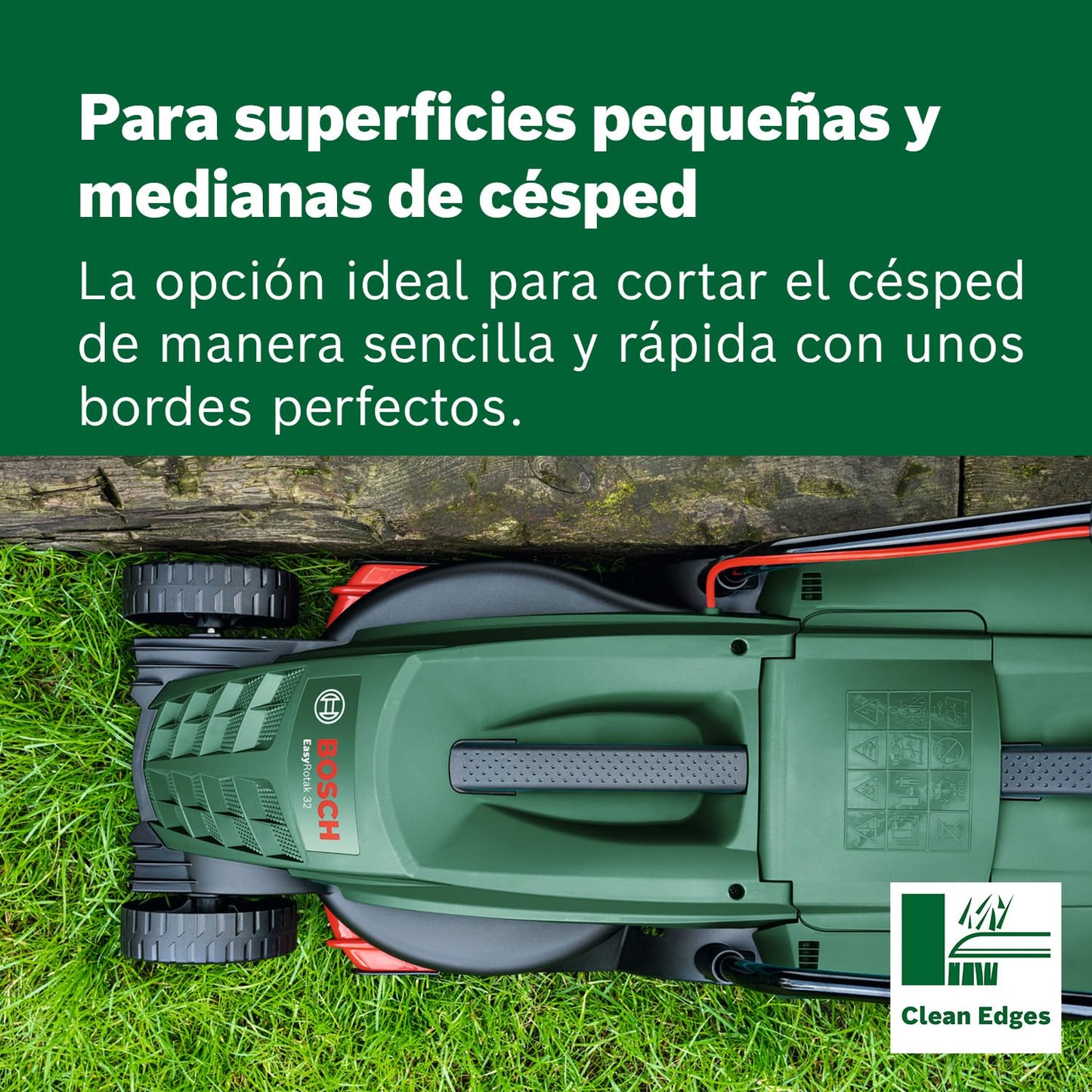 Bosch cortacésped con Cable EasyRotak 32-235 (1200 W de Potencia del Motor, Ancho de Corte: 32 cm, Cesta colectora de 31 litros, Adecuado para Jardines pequeños)