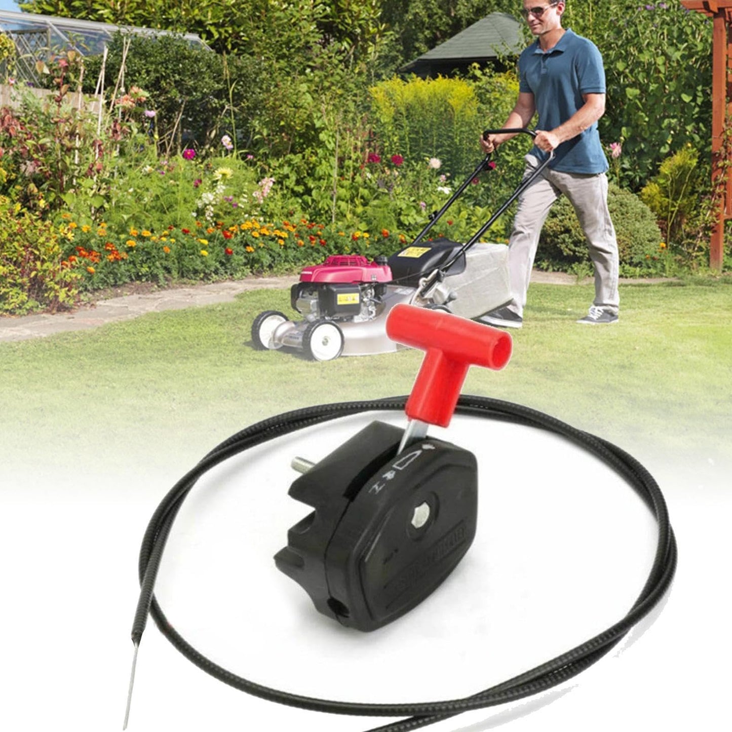 Throttle Cable for Lawn Mowers, Control Cable Replacement, Ergonomic Mower Cable, Mower Throttle Cable, Replacement Throttle Cable, Lawn Mower Cable Parts, Mower Control Cable